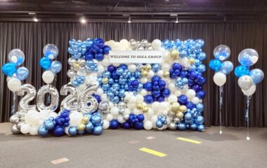 入社式お祝いバルーンフォトスポット